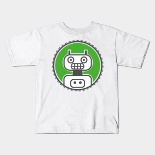 Cute cartoon robot logo Kids T-Shirt